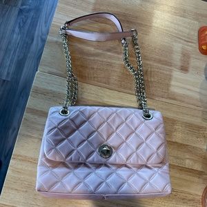 Kate Spade Quilted cross body purse in soft pink